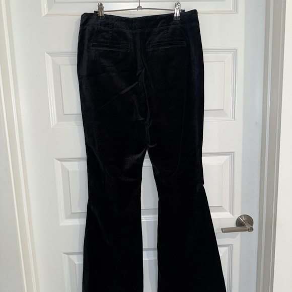 Black By Anthropologie Velvet Flare Pants Size US 8 - Picture 4 of 6